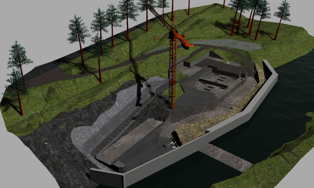 The third phase of construction shown